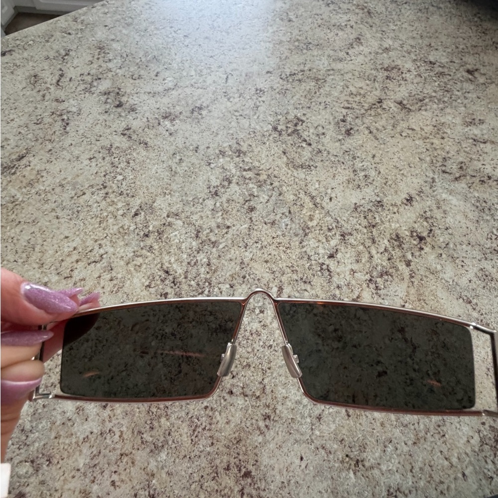 Saint Laurent Silver Frame Black Lens Men’s Sunglasses - Picture 9 of 9